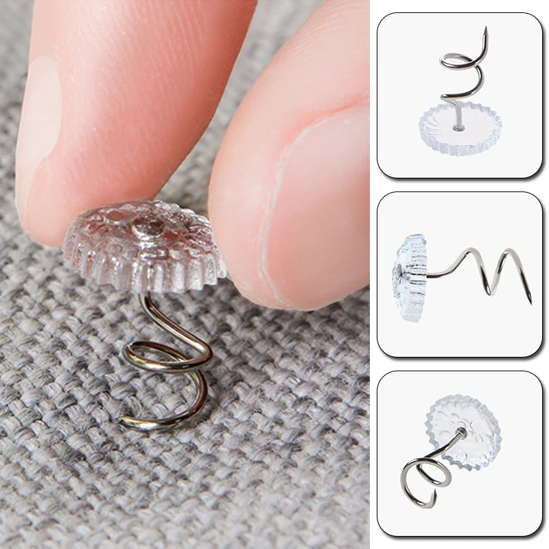 100Pcs Stainless Steel Sofa Nail Portable Anti Skid Fixing Screw Nail Bedsheet Furniture Protective Mat Fixed DIY Fixed Parts