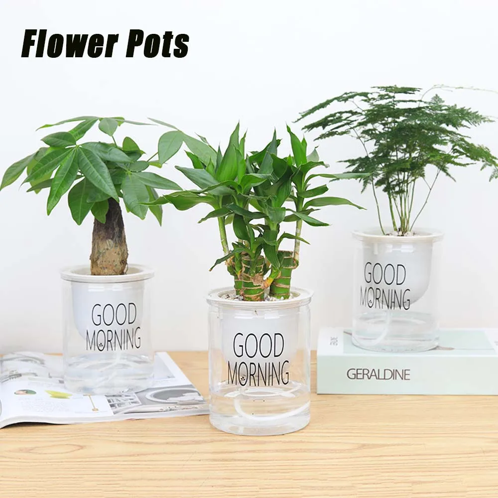 

Purifying air Indoor Table Garden Supplies Green Dill Office Decoration Auto Irrigate Plant Pot Planters Home Decor Flower Pots