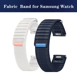 One Click Fabric Band for Samsung Galaxy Watch7 6 Soft Nylon Woven Band Galaxy Watch 5pro 4 Classic Bracelet