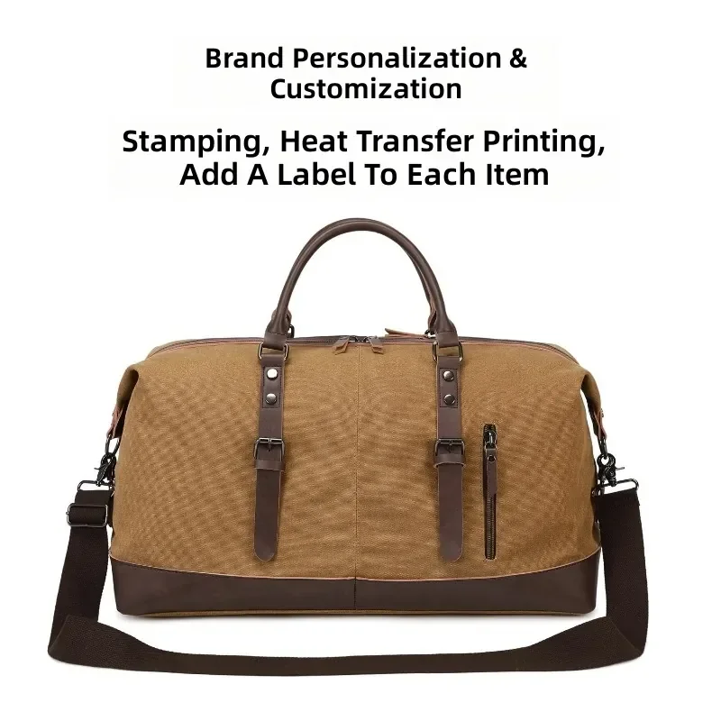 Large Capacity Canvas Handbag for Men, Outdoor Travel Fitness Photography Multi-purpose Luggage Bag