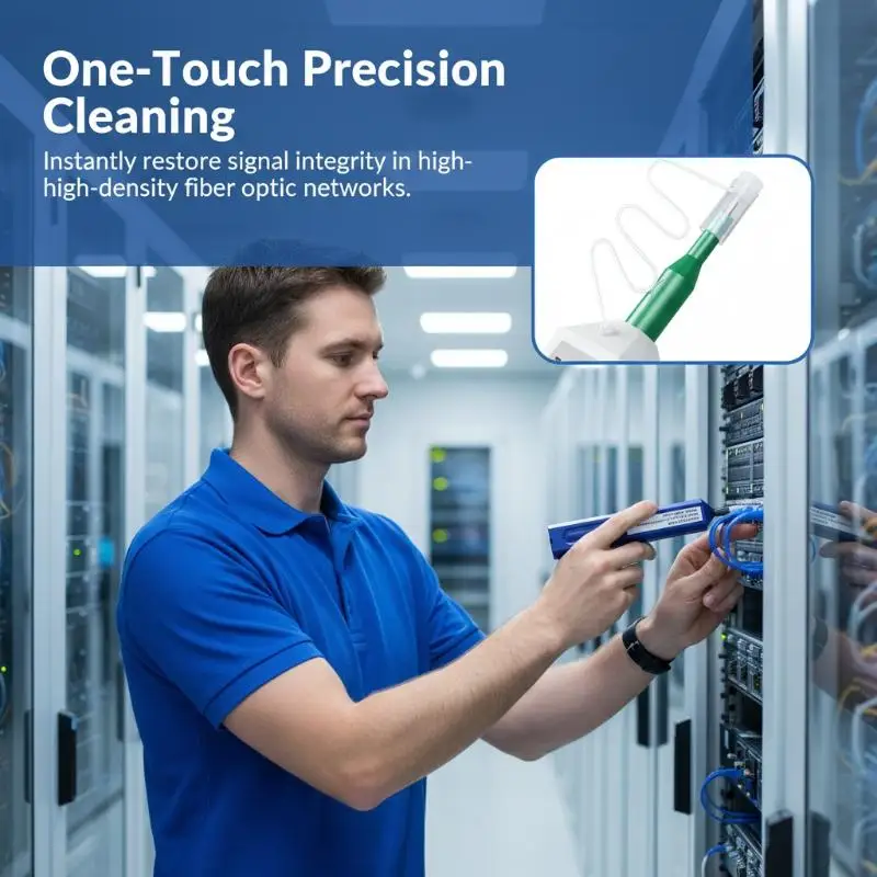 ∘Fiber Optic Cleaning Pen Portable One Click 2.5mm 1.25mm Multi-Interface for FC ST LC MU Adapter Network Maintenance Telecom