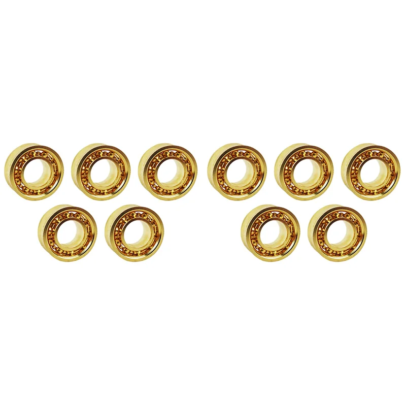 ABUM-10Pcs oro 10 bolas Kk Yoyo rodamiento profesional Extra largo sueño ralentí YOYO rodamiento Yo-Yo rodamientos