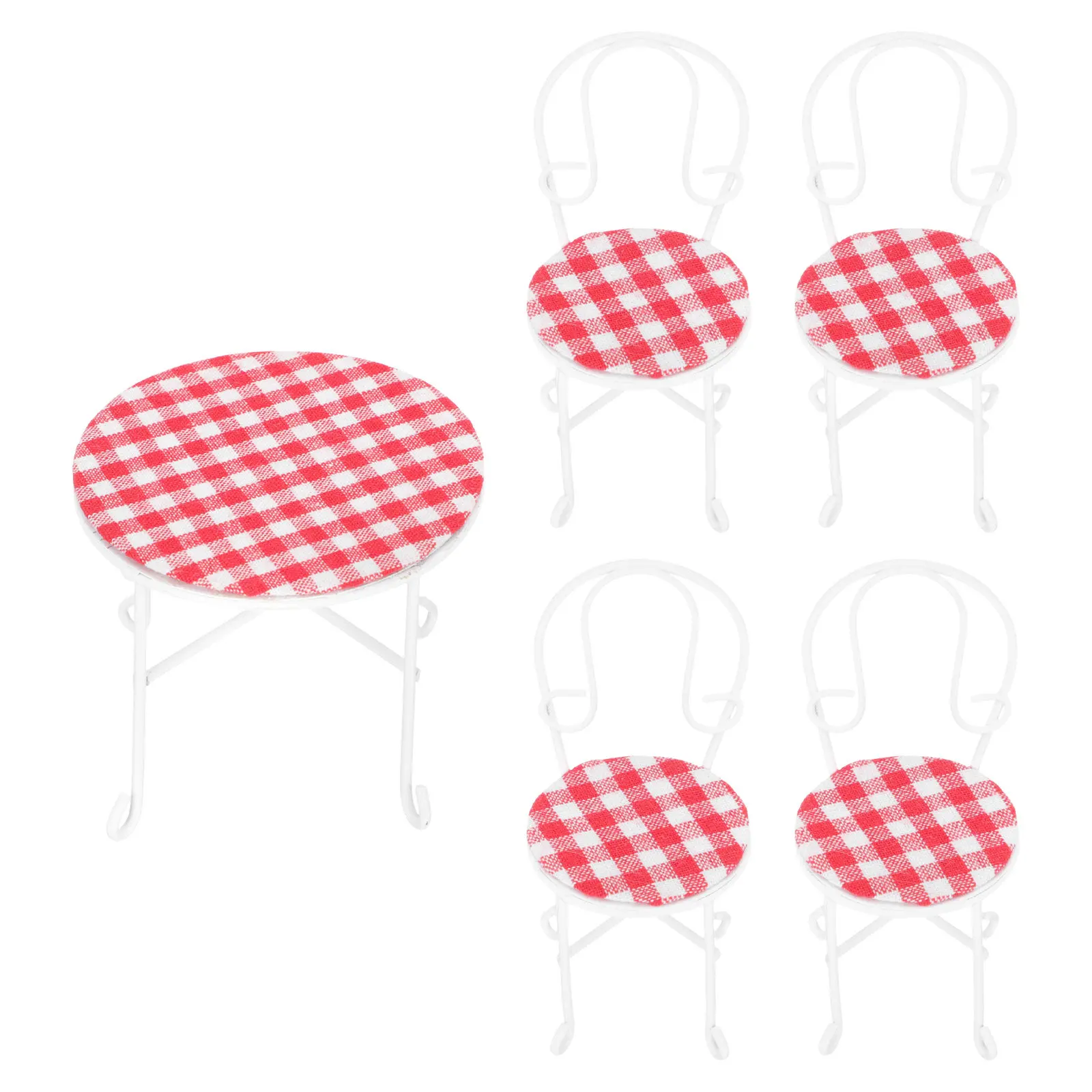 

1Set Miniature Furniture Set Simulated Small Chair Table Suitable for Dollhouse Decoration Photo Props Craft Supplies Kids