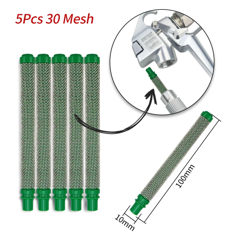 Imagem -02 - Airless Paint Spraygun Filtro Reduz o Entupimento do Bico Acessórios da Máquina de Pulverização 30200 Mesh Pcs
