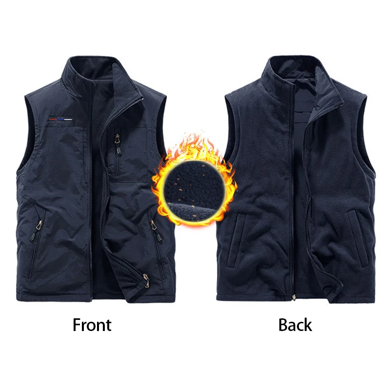 Mens Warm Casual Heated Vest Man Plus Size Outdoor Hiking Clothing Luxury Thermal Fashion Men's Heating Fishing Winter Coat