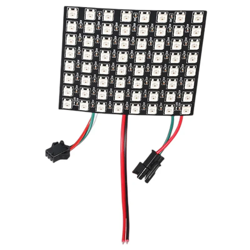 1PCS DC5V 8x8/16x16/32x8 WS2812B Flexible Module Ws2812 Ic Individually Addressable LED Heatsink Digital Pixels Panel Light
