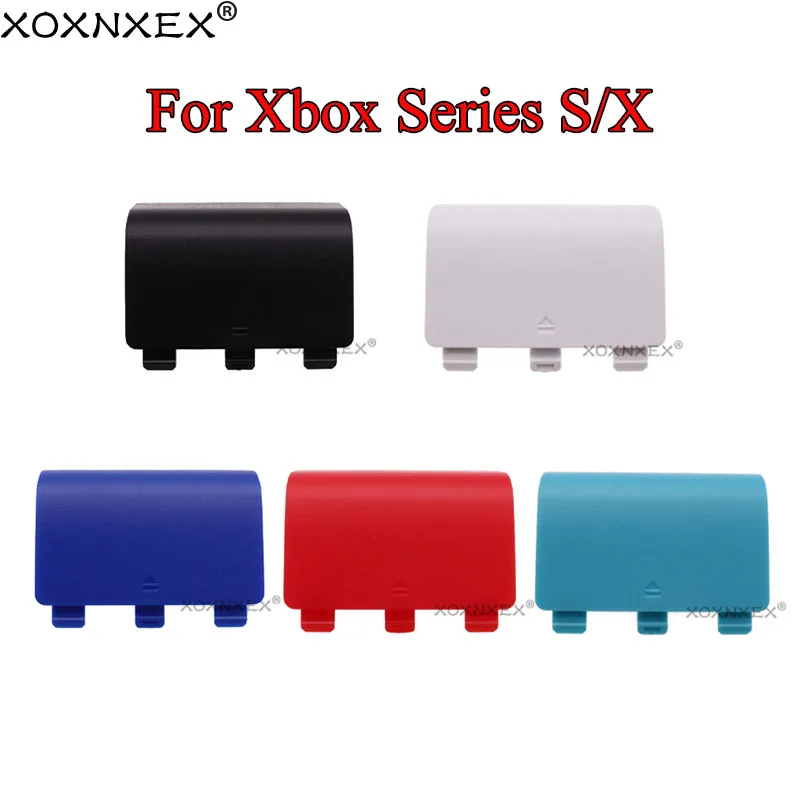 XOXNXEX 1PCS Plastic Replacement Battery Back Cover Lid Door Shell for XBox Series S X Controller Plate Case Blue Red White