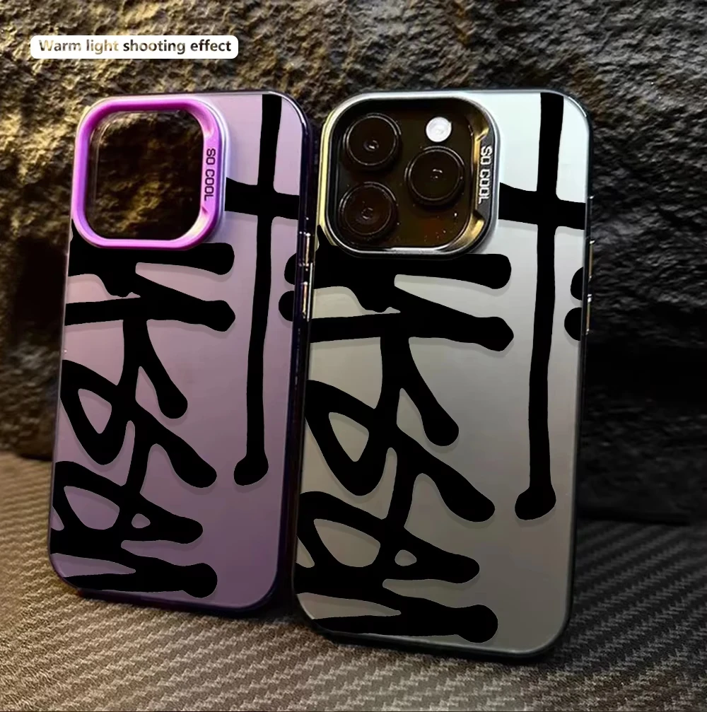 Creative and stylish phone case for iPhone 16 16e 15 14 13 12 11 Pro/ Max/Plus shock-proof anti-fingerprint Protective cover - náhled 2