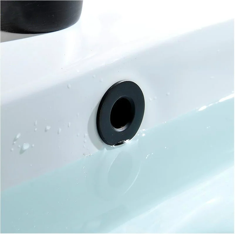 Bathroom Basin Faucet Sink Overflow Cover Brass Six-foot Ring Insert Replacement Hole Cover Cap Chrome Trim Bathroom Accessories