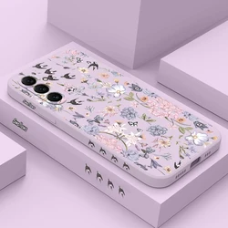 A 55 Wilted Flower Silicone Phone Case For Samsung A55 A50 A52S A53 A54 A51 A23 A22 A31 A34 A33 A32 A70 A71 A72 A91 Cover