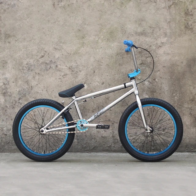 20 Inch CRMO 4130 Chromoly Steel Stunt Silver Plating Small Wheel Street Climbing BMX Bike Adults