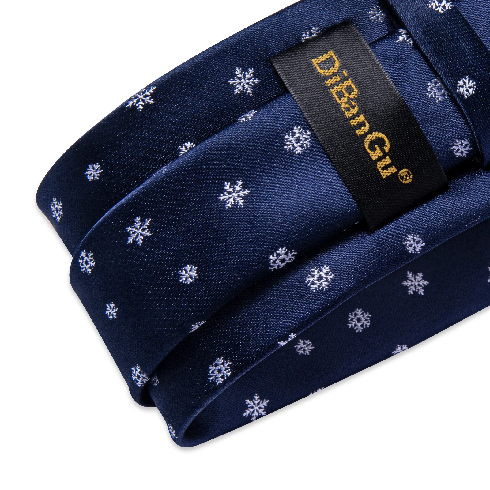 Luxe herenstropdas Kerststropdas Pochet Manchetknopen Set Sneeuwvlok Blauw voor Mannelijke Mannen Bruiloft Zakelijk Feestcadeau