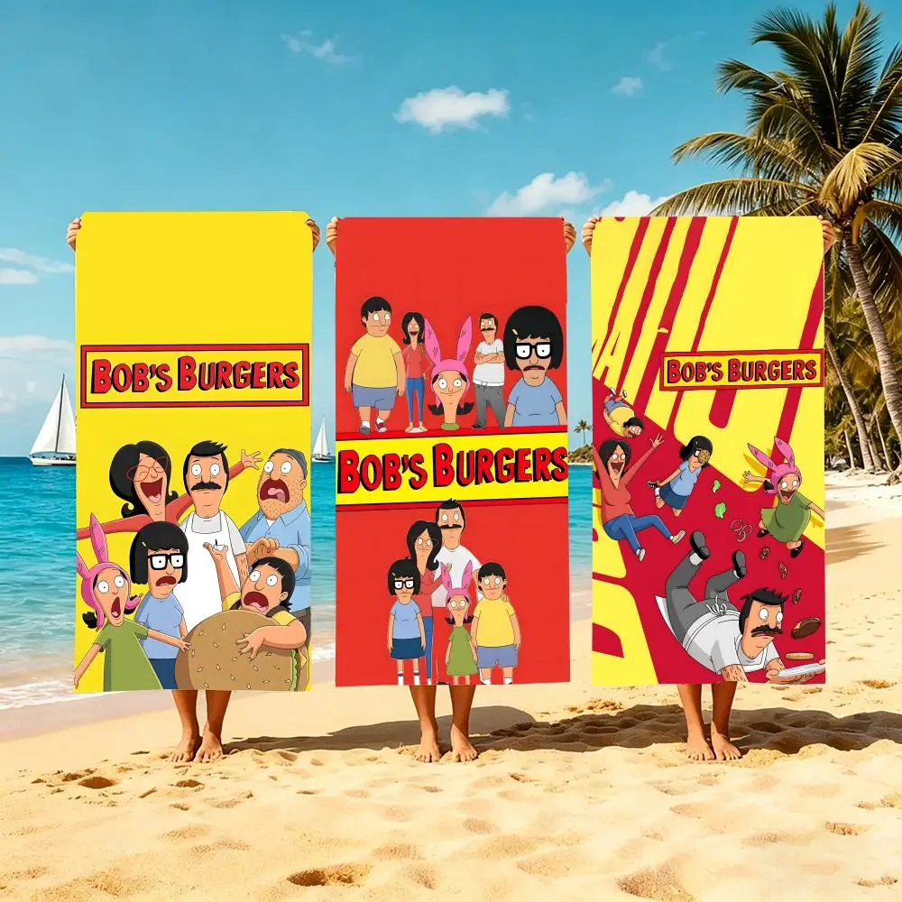 Animation Bob's Burgers Towel Microfiber Beach Towel Quick Dry Absorbent Soft for Swimming Yoga Resort Travel Camping