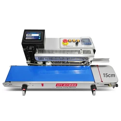 SP9 Sealing Machine With Coding Inkjet Printer For Expiry Date Barcode QR Code Vacuum Heat Sealer Packing For Plastic Bag Food