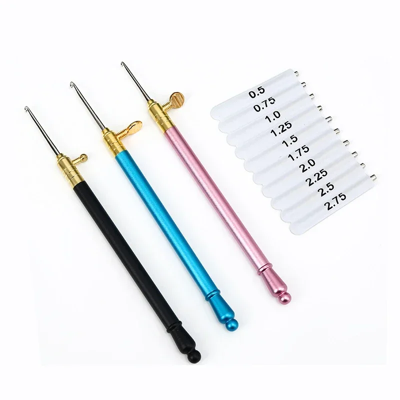 

Hot Sales Interchangeable Crochet Hooks with 10Size Needles Aluminium Handle Embroidery Crochet Hooks Crochet Tool for DIY Craft