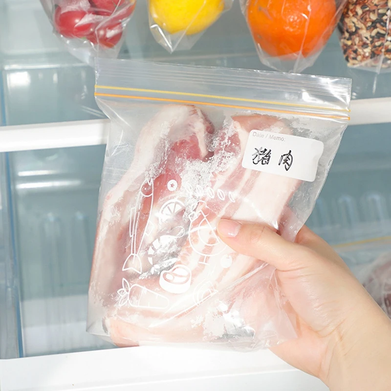 ABNO-30 Small & 45 Large Food Storage Bags - Freezer Safe Self-Sealing Food Preservation Bags
