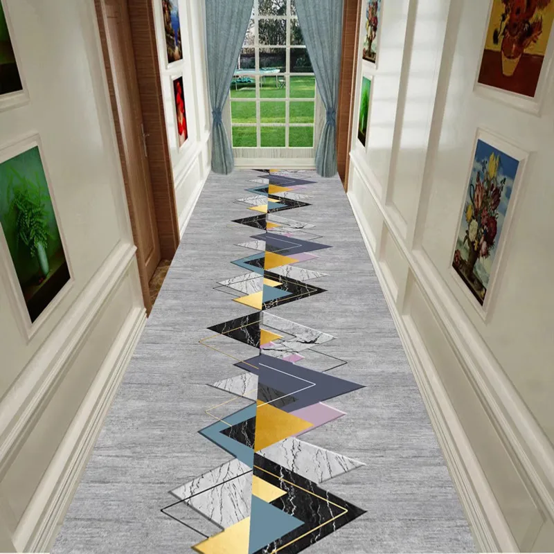 Alfombra 3d con estampado geométrico moderno para sala de estar, pasillo, alfombra larga, alfombra de cocina, alfombra informal, decoración del hogar