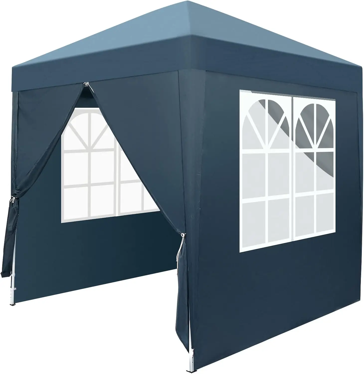 

6.5x6.5ft Pop Up Canopy Tent, Outdoor Instant Shelter Folding Canopy with 4 Side Walls and Carry Bag for Commercial Events, P