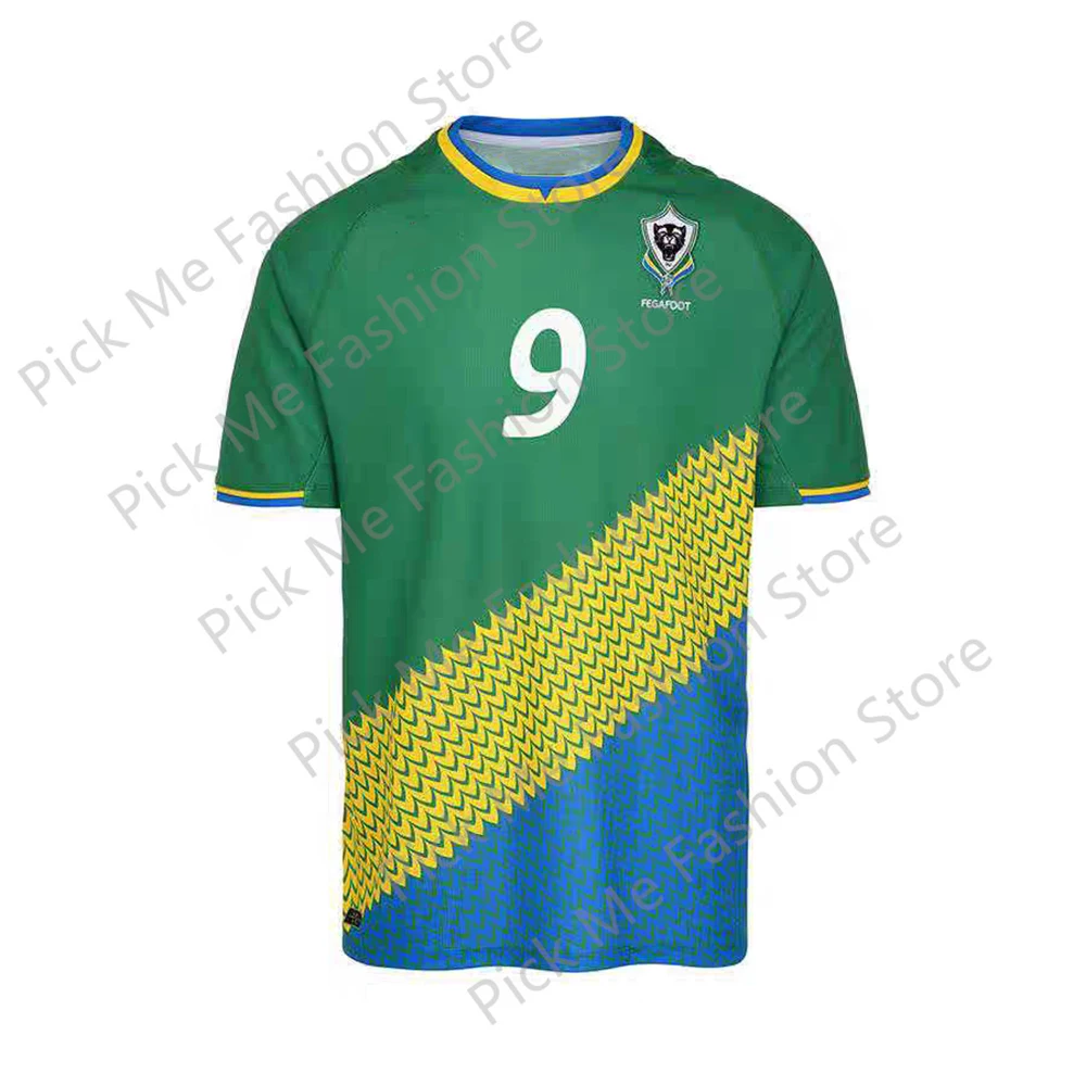 New Summer Men Sports T-Shirt Jersey Gabon Fitness O-Neck Tops Tees Kids Football Training Clothing Fans Commemorative Tshirt