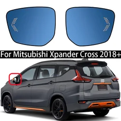 Side Rearview Mirror Blue Glass For Mitsubishi Xpander Cross 2018+ With Turn Signal Heating Anti-Glare Blue Glass Functions