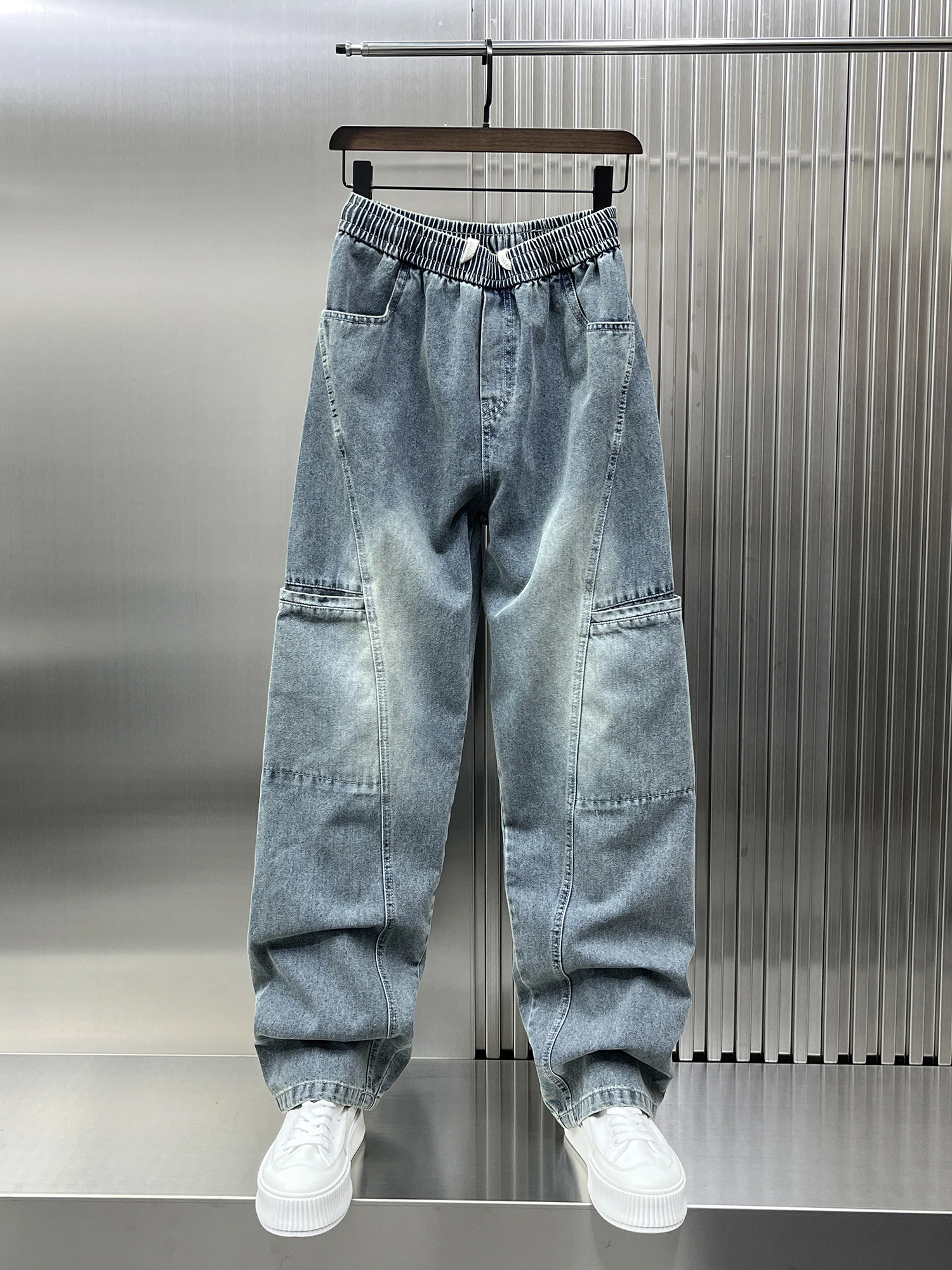 

Мужские джинсы Wenmi в стиле ретро, американские, из денима, весенние, новые, свободные, прямые, повседневные брюки, молодежные, модные, износостойкие, прямого кроя...