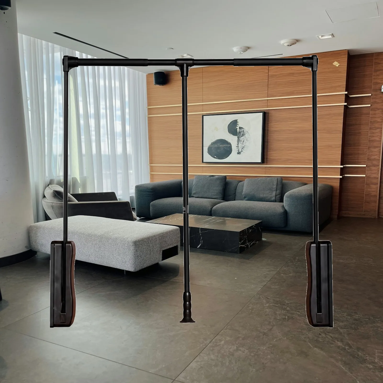 Pull-down Closet Hanging Rod Buffered Pull down Closet Rod Wardrobe Lift Space-Saving for Cabinet