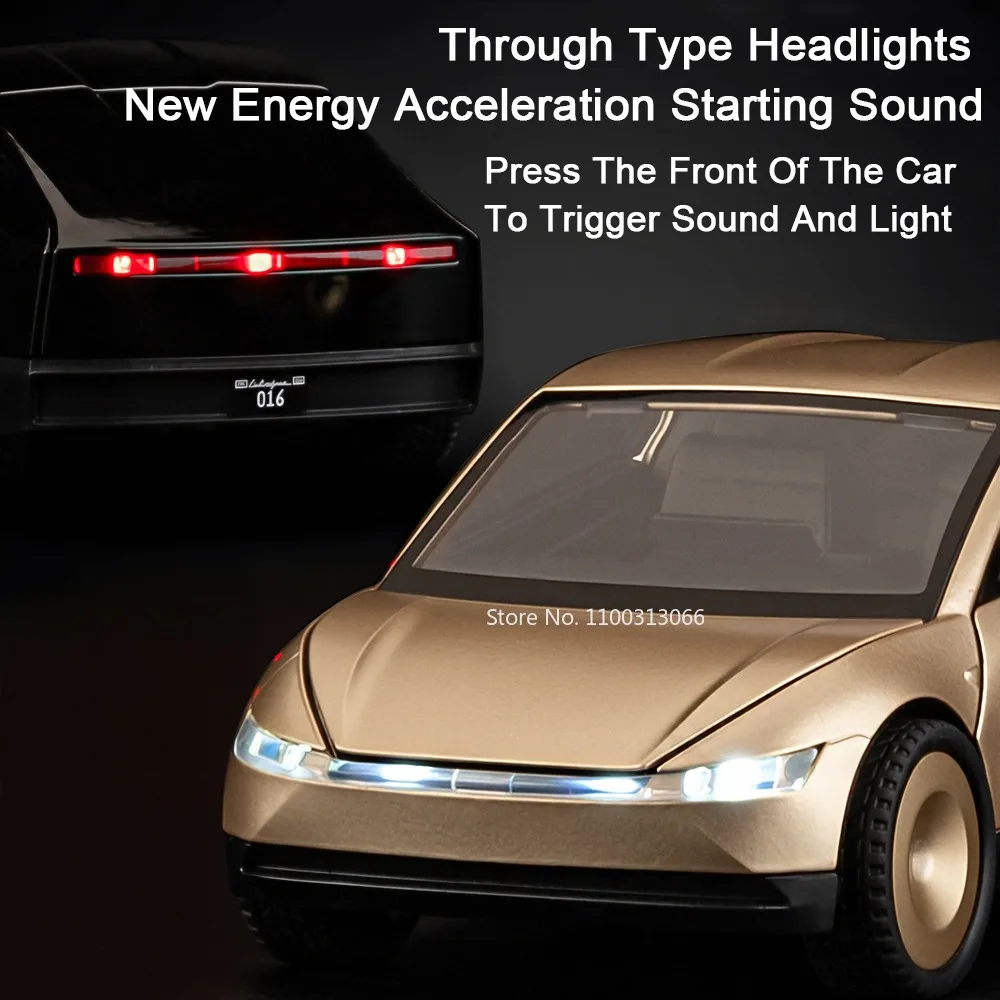 1:32 ロボタクシー M4 おもちゃ モデルカー 合金ダイキャスト プルバック式 ライトミュージック付き 車両 ゴムタイヤ ミニチュアカー テーブルデコレーションモデル