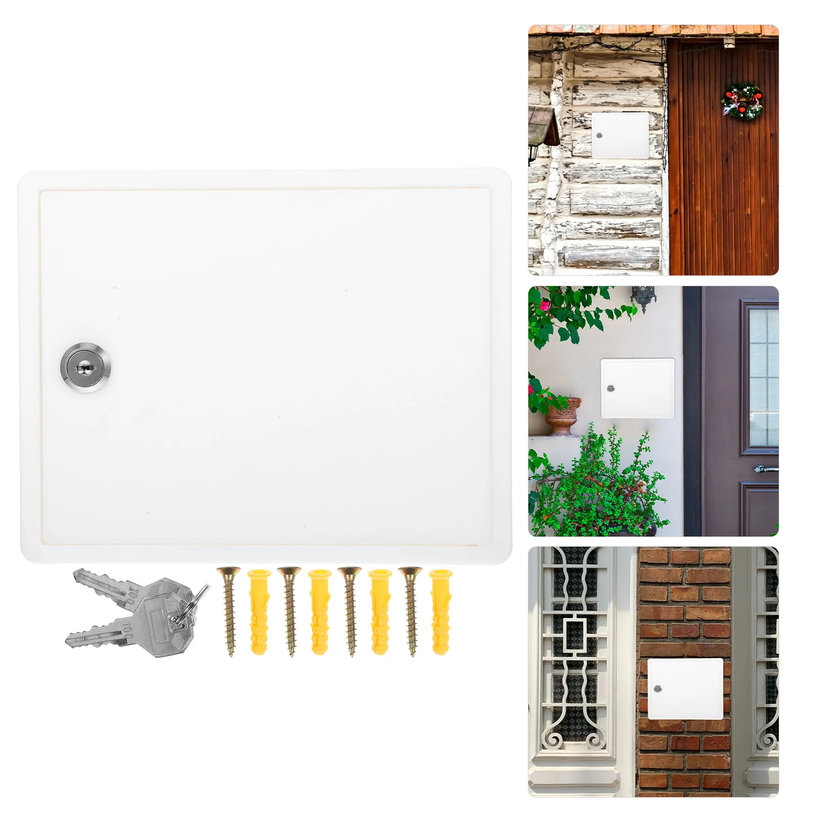 

Wall Mounted Milk Box With Lock Outdoor Package Delivery Box Secure Lockable Mailbox Lightweight Space-Saving Milk Container For