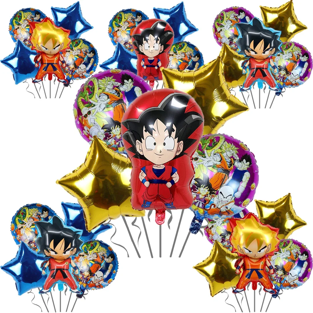 Ensemble de Ballons Dragon Ball Wukong en Film d'Aluminium, Décoration de Jouet d'Anniversaire pour Enfant, Fournitures de ix