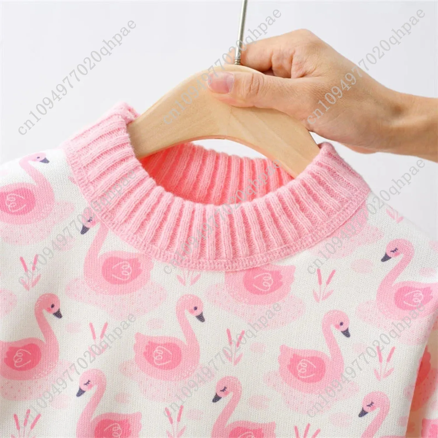 سترة الفتيات سميكة الخريف/الشتاء جديد عصري متعدد الاستخدامات للأطفال محبوك سترة الفتيات حلوة ولطيفة #5