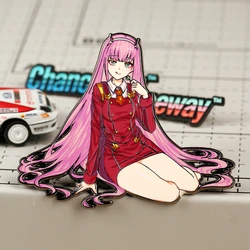 DARLING and FRANXX 02 Brooch Classic Anime Characters Periphery Enamel Pin Cute Cartoon Lapel Badge Jewelry for Fans Supports
