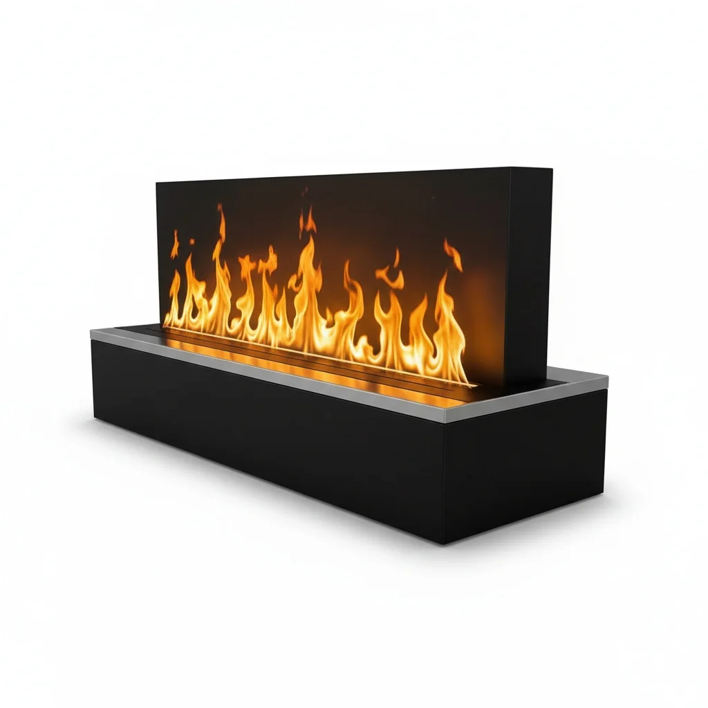 

3D Water Vapor Fireplace, 30 Inch Stainless Steel LED Flame Recessed Electric Fireplace, Water Mist Fireplace for Home, Hotel