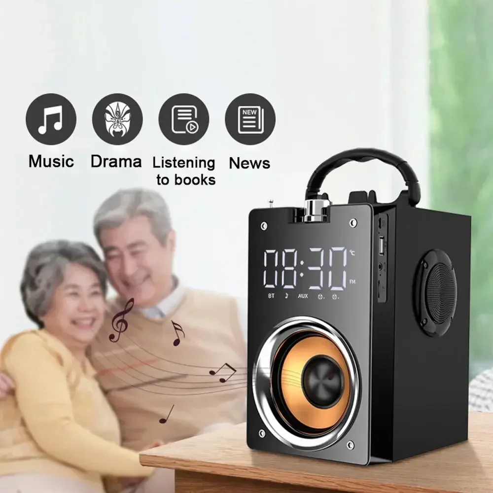 Portable Column ,High Power 3D Stereo Subwoofer Music Center Support AUX TF FM Radio HIFI BoomBox Super Bass Bluetooth Speakers