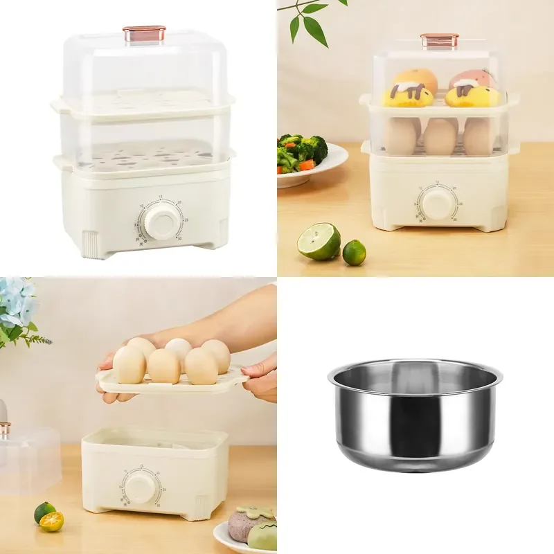 for Professional Large Capacity Egg Cooker and Steamer Stainless Steel Inner Pot Quiet Thermal Insulation
