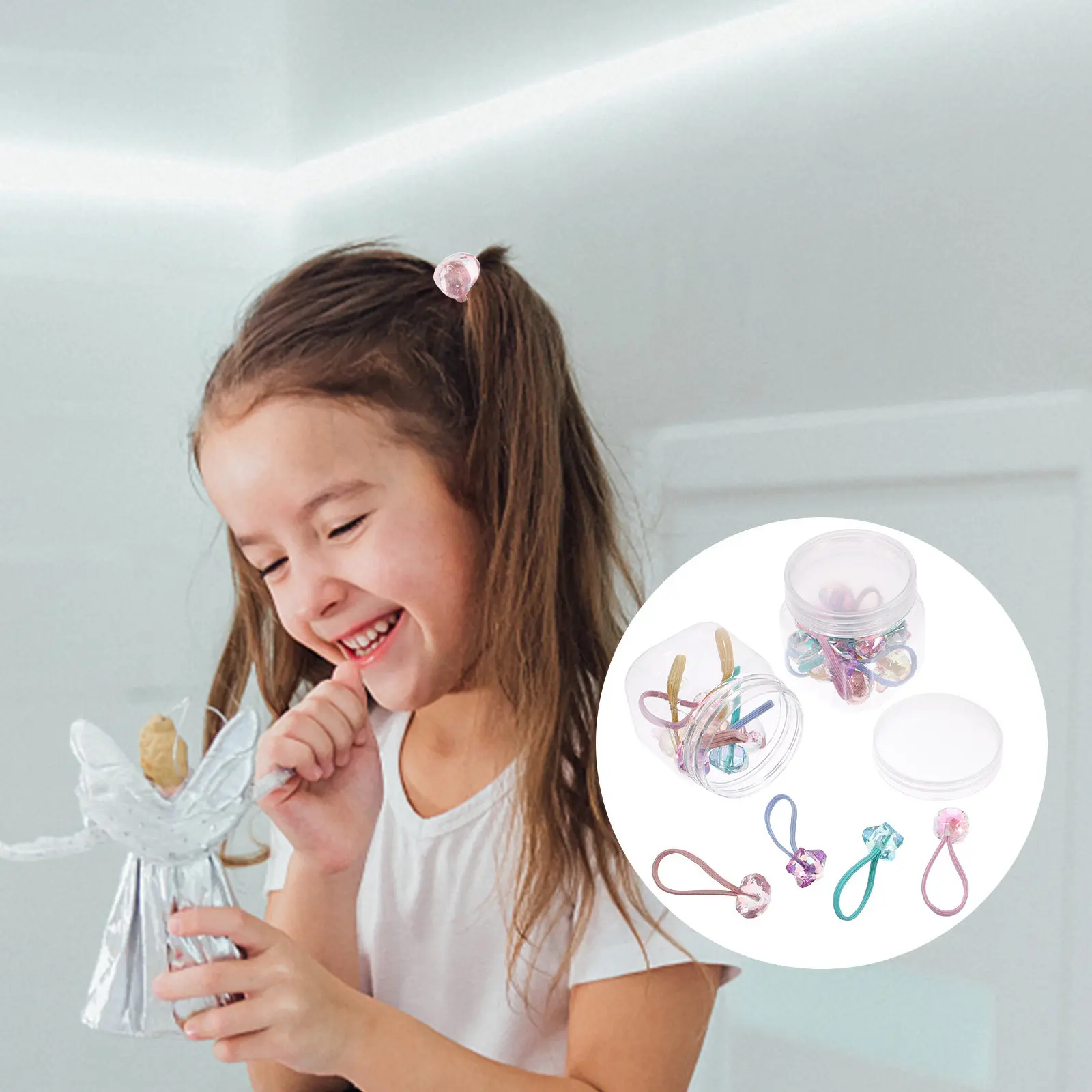 

20Pcs Candy Color Hair Ties Soft Elastic Scrunchies for Babies Safe Non-Slip Premium Hair Rope Stylish Gift Set