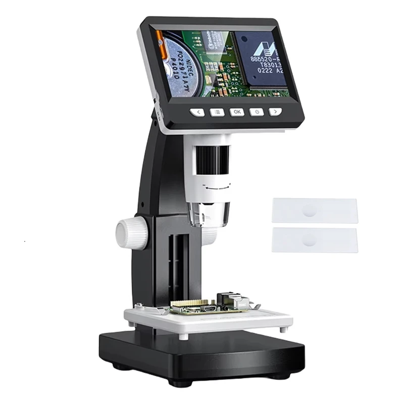 

The New1000x Digital Microscope Biological Microscope 2MP 1080P Screen Soldering Coin Microscope PC View Windows/Mac Compatible