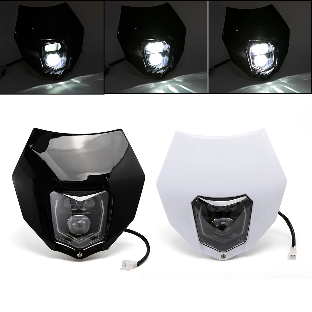 

DUILU Motorcycle LED Headlight Plate For EXC XC SX MX XC 125 250 300 450 Supermoto Enduro Universal Dirt Bike Headlights