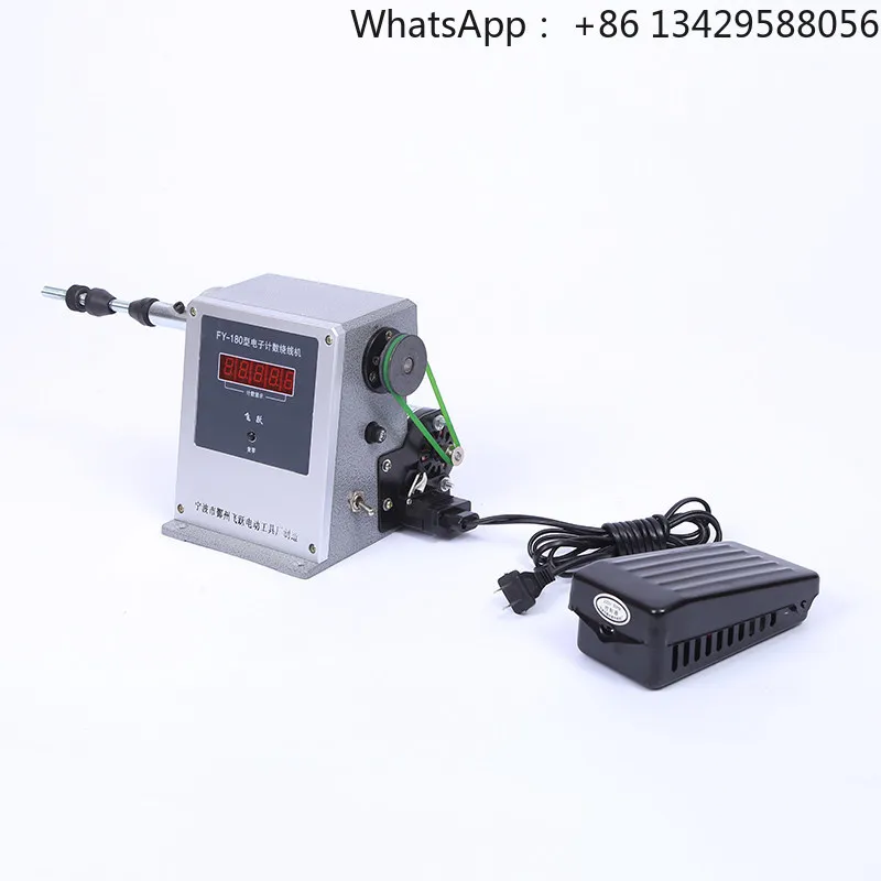 Semi-Automatic Electric Coil Winding Machine, Adjustable Winding Tool with 0-9999 Digital Counter for Precision Coils