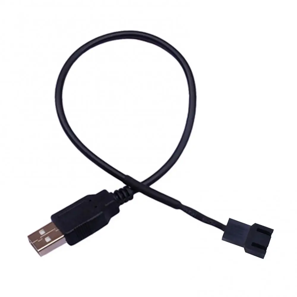 2 Pin Fan Cable USB A Male to 2 Pin Case Fan Adapter Connector Cable for PC Desktop Computer Full Copper Core Wire Fan Cable
