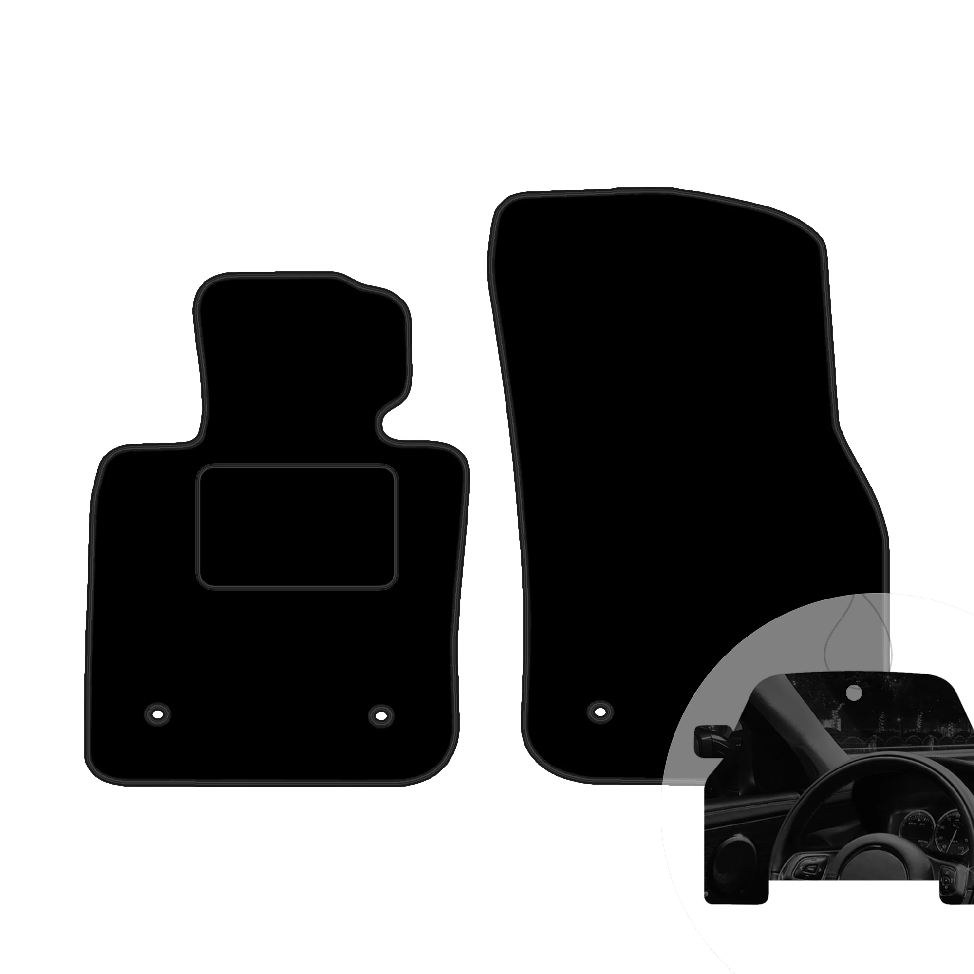 Velours vloermatten met zwarte bies - passend voor: BMW 1 Serie F21 3D X-Drive 2011-2019