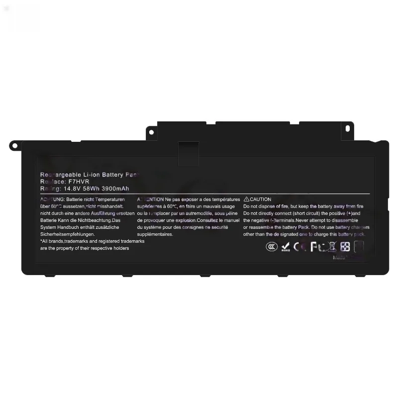 F7HVR 3900mAh Laptop Battery for Dell Inspiron 15 7537/17 7737/T2T3J Lithium Rechargeable Battery