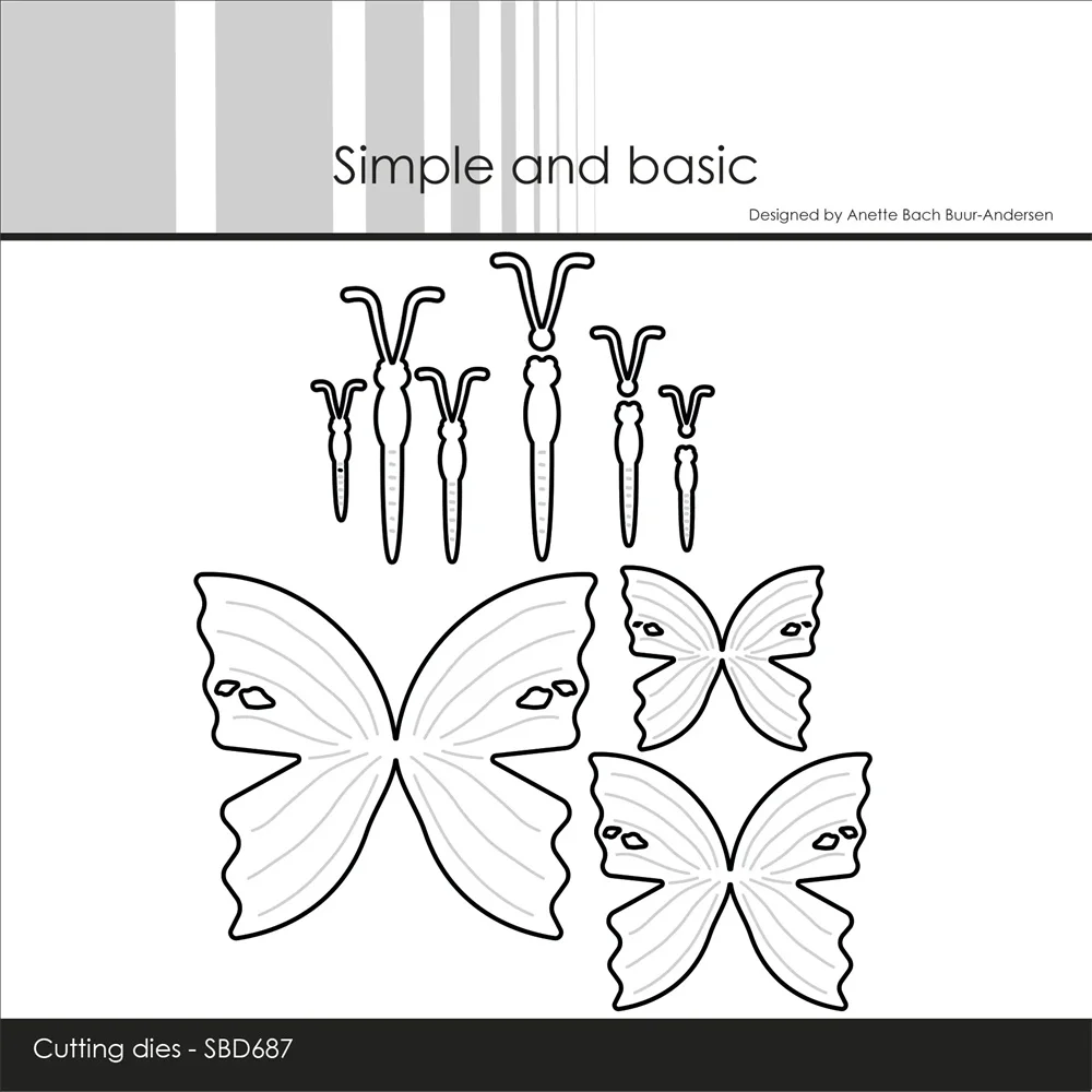 Simple and Basic Butterflies Border & Top for Jar Small Bag Metal Cutting Dies and Stamps for DIY Scrapbook Diary July 2026 New