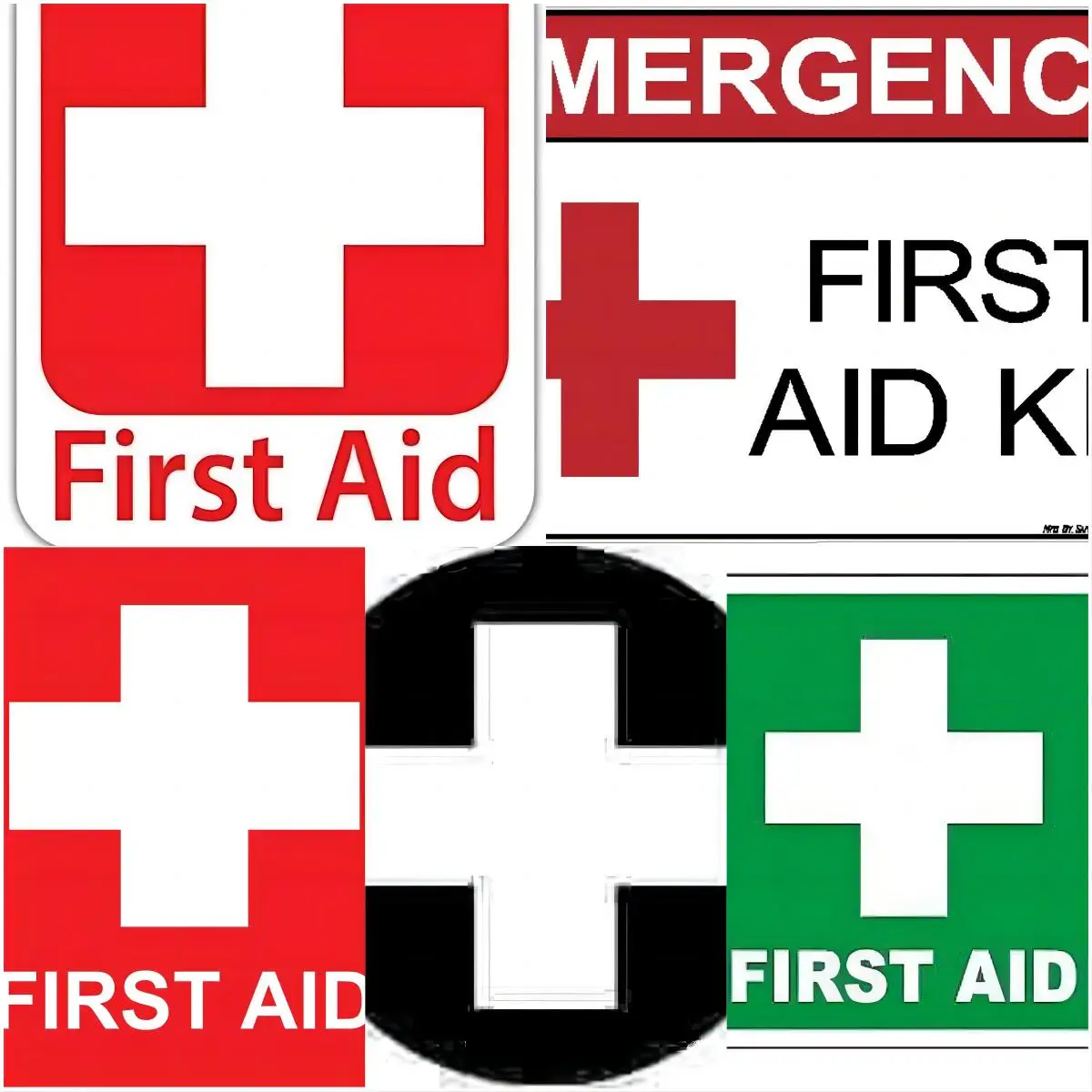 Emergency First Aid Kit Sticker Decal Notebook Car Laptop Reflective First Aid Box Styling Window Waterproof  Accessories