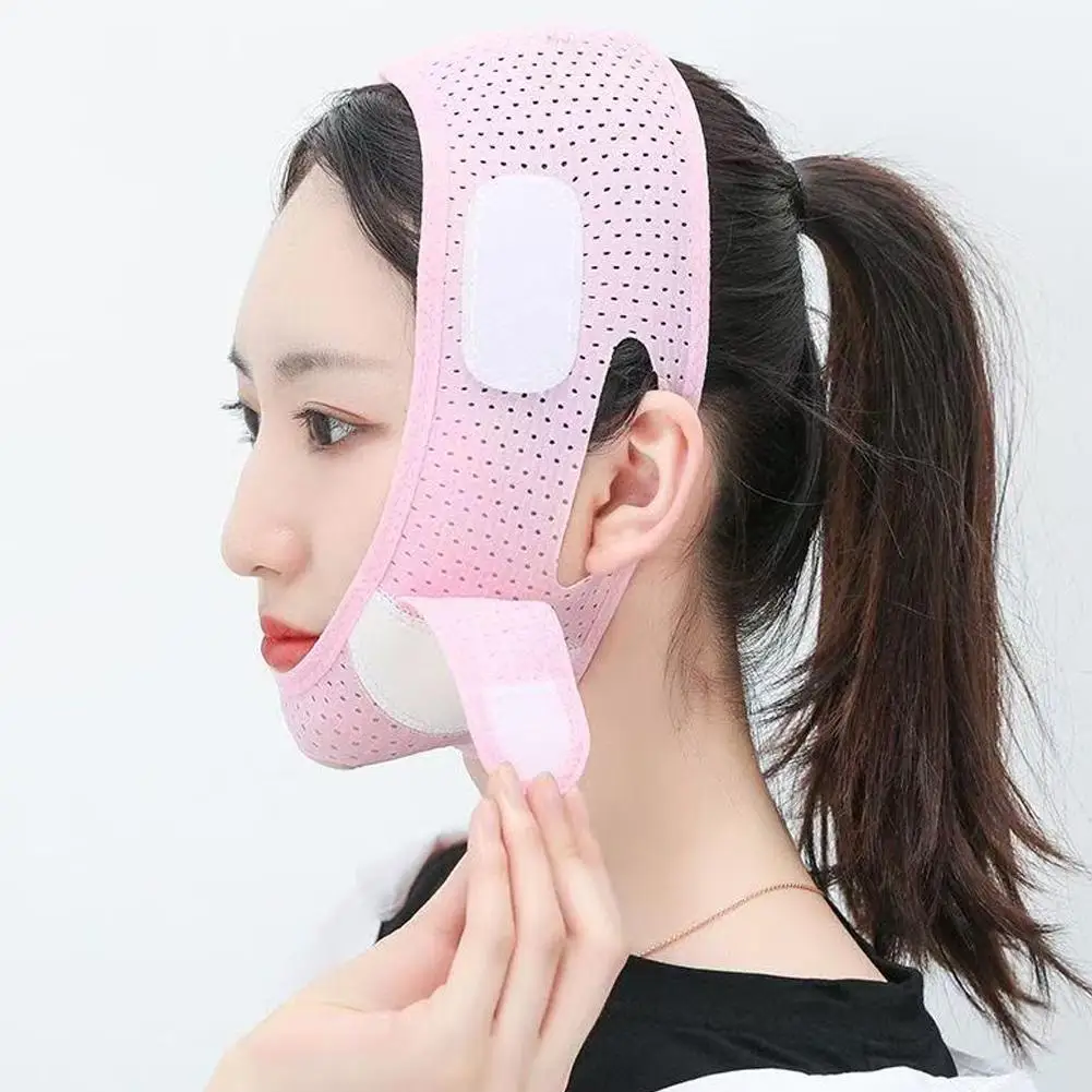 小顔ストラップ 二重あご解消 Vフェイスステッカー アンチバンデージ フェイスストラップベルトマスク リフトオーバルマスク フェイス ﻿