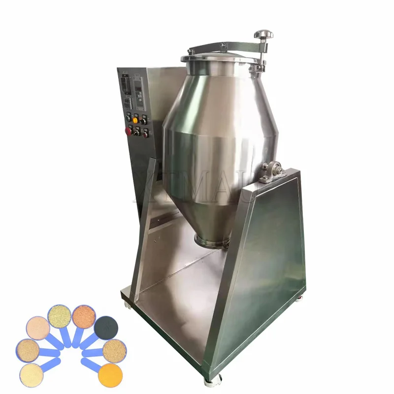 Stainless Steel Dry Powder Mixer Coffee Milk And Tea Powder Pigment Drum Powder Mixer In Laboratory