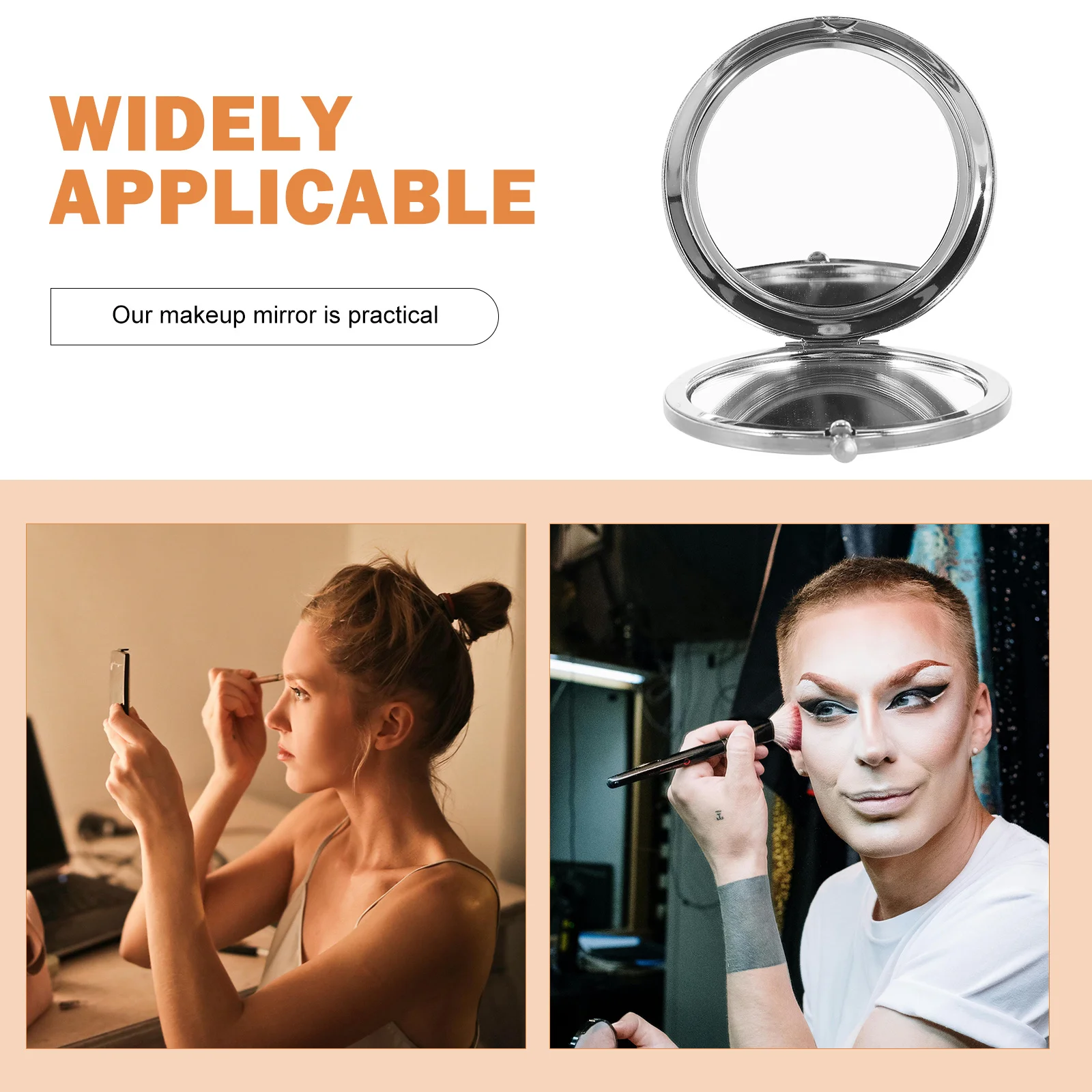 Pequeno espelho de bolso de maquiagem compacto mini espelho portátil de viagem noiva dama de honra presente de casamento espelhos de bolso mini espelhos