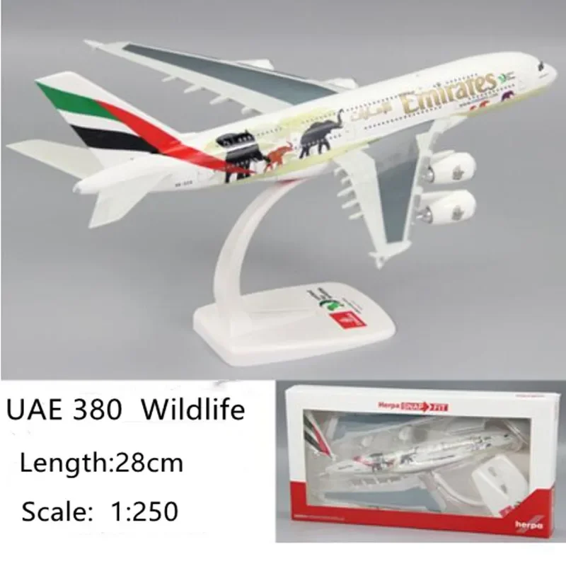 1:250 Plastic Emirates UAE 380 Etihad 787 Aircraft Iberia France British KLM Scandinavian Assembled airplane model Plane Toys