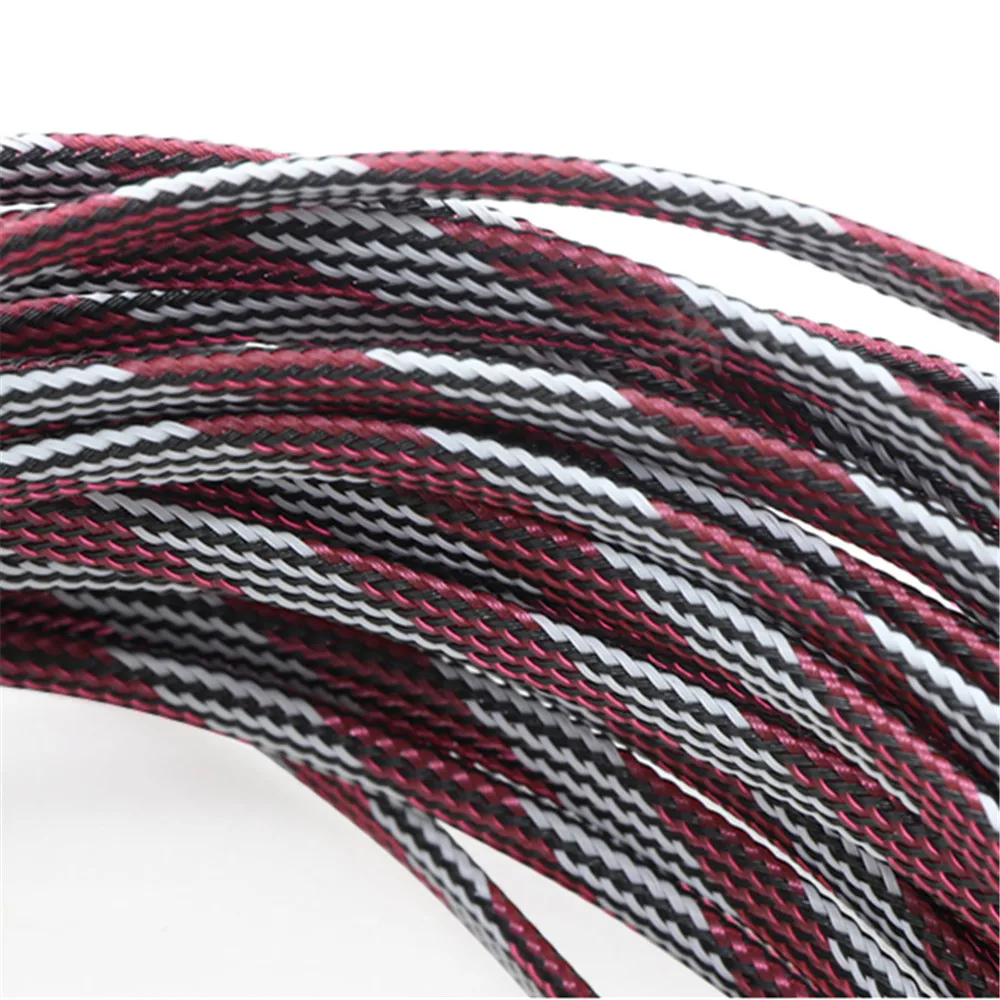 

4mm 6mm 8mm Nylon Tight PET Expandable Insulation Sheathing Braided Sleeves Cable Sleeves Snakeskin Mesh Wire Protecting