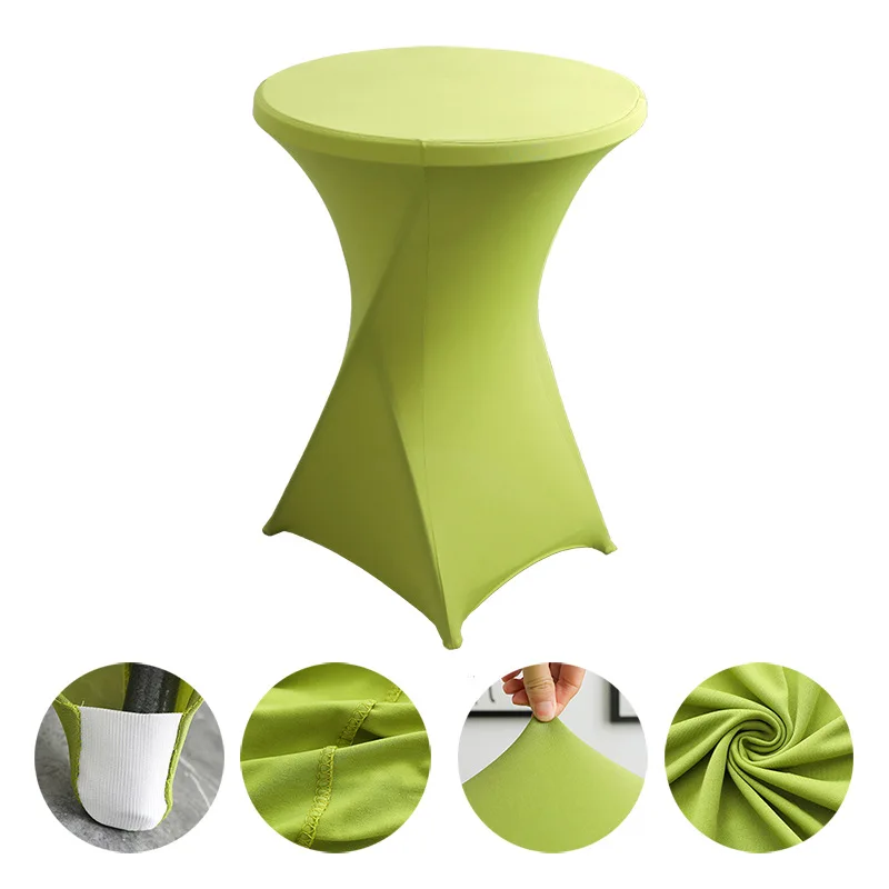 Hoogte Stretch Rond Tafelkleed Cocktail Tafelkleed Spandex Tafelkleed Bar Hotel Party Bruiloft Elastisch Tafelkleed Decor