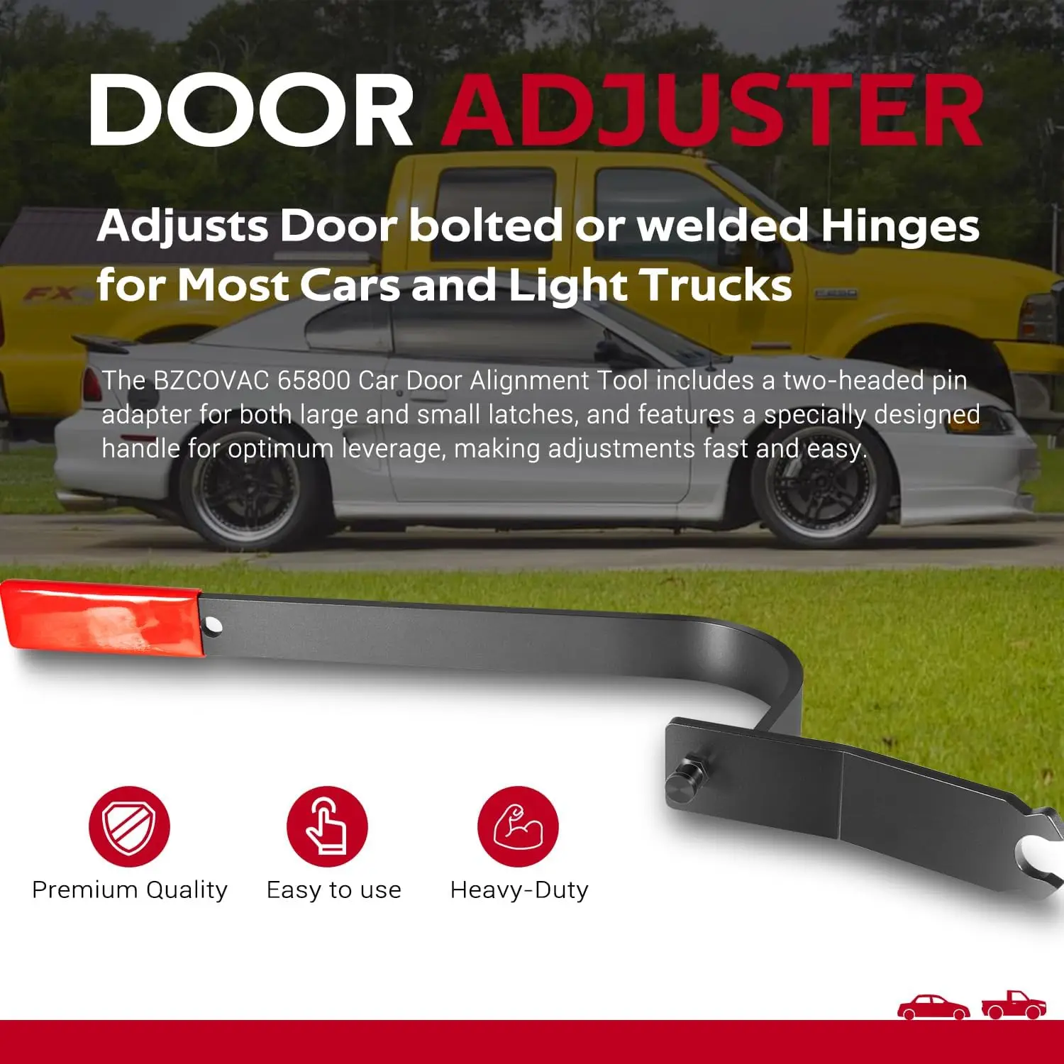 TM 65800 Car Door Adjuster Adjusts Door Hinges on Most Cars & Light Trucks Door Alignment Tool for Both Bolted and Welded Hinges